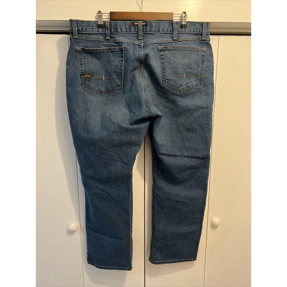 Ariat Rebar M4 Jeans Relaxed Boot Cut Blue Denim Loop Lock Durastretch 40x30 - Picture 5 of 10
